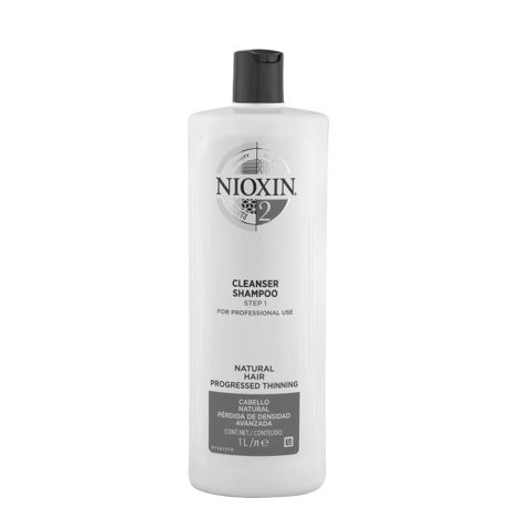 Sistema2 Cleanser Shampoo 1000ml - shampoo capelli naturali e radi