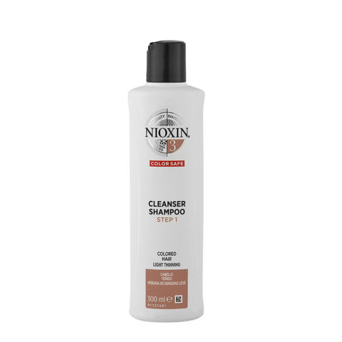 Nioxin Sistema3 Cleanser Shampoo 300ml - shampoo per capelli colorati con diradamento lieve