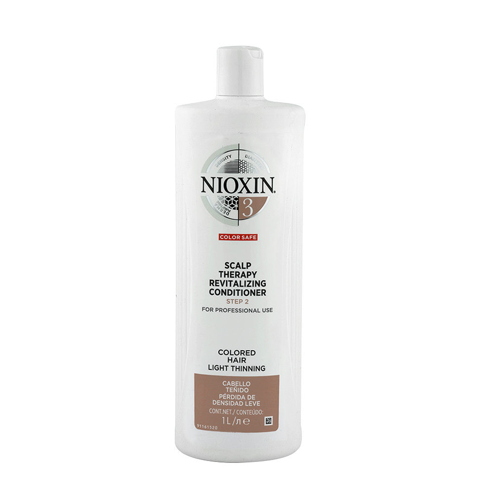 Nioxin Sistema3 Scalp Therapy Revitalizing Conditioner 1000ml - balsamo per capelli colorati con diradamento lieve
