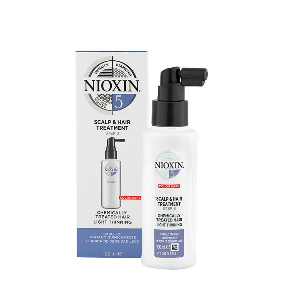 Nioxin Sistema 5 Scalp & Hair Treatment 100ml - spray anticaduta capelli trattati chimicamente e diradati