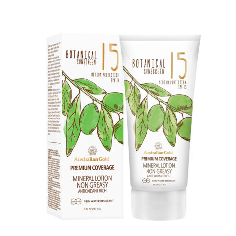 Australian Gold Botanical Line Mineral Lotion SPF15, 147ml - protezione solare minerale