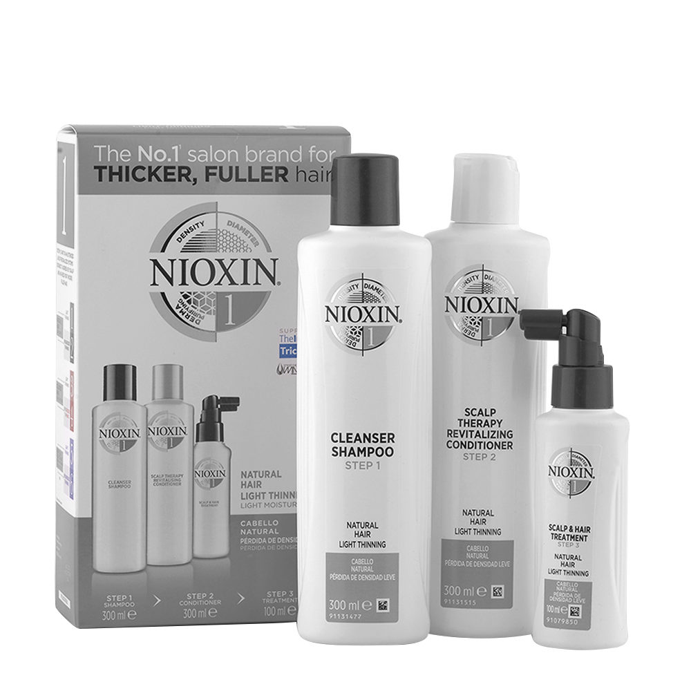 Nioxin Sistema1 XXL Anticaduta Kit Shampoo 300ml + Balsamo 300ml + Trattamento 100ml