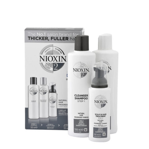 Nioxin Sistema2 XXL Anticaduta Kit Shampoo 300ml + Balsamo 300ml + Trattamento 100ml
