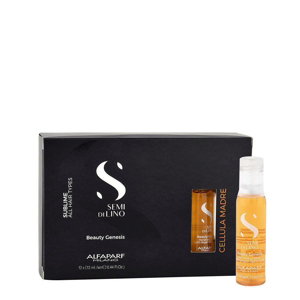 Alfaparf Milano Semi Di Lino Sublime Cellula Madre Beauty Genesis 12x13ml - elisir rinnovante