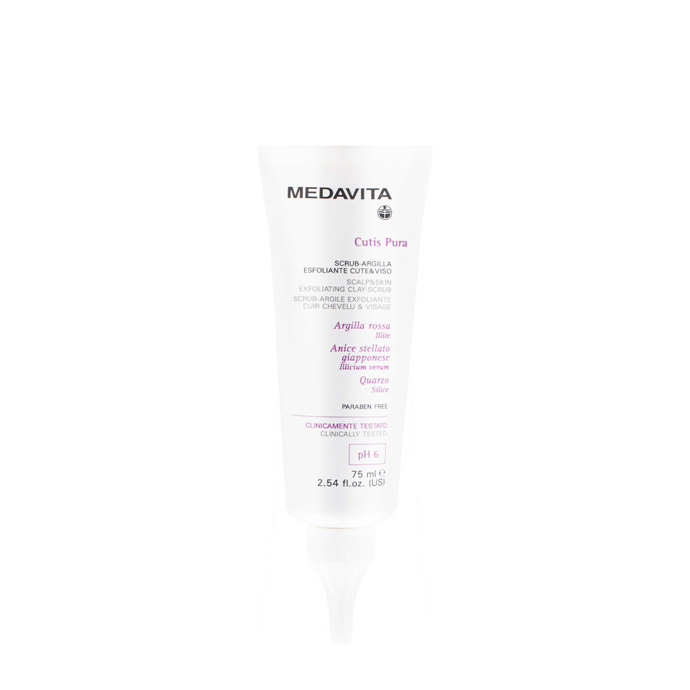 Medavita Cutis Pura Scalp&Skin Exfoliating Clay Scrub 75ml - scrub argilla esfoliante cute e viso