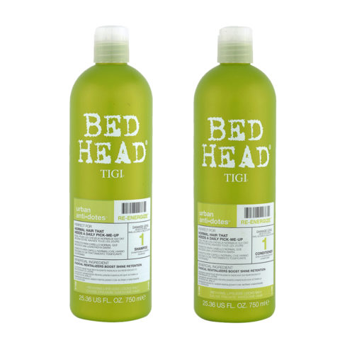 Tigi Urban Antidotes Re-Energize Level 1 Shampoo 750ml Conditioner 750ml