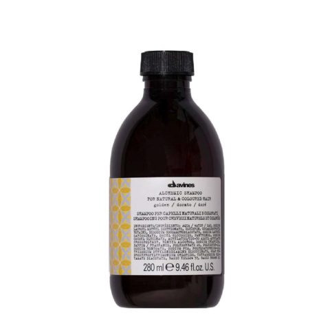 Davines Alchemic Shampoo Golden 280ml - shampoo per riflessi di capelli biondo-dorato e miele
