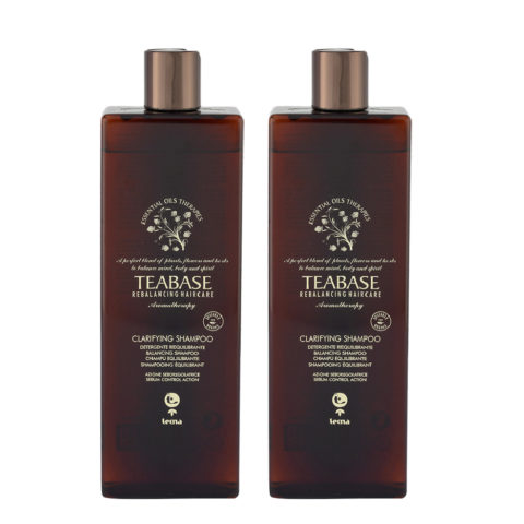 Tecna Teabase aromatherapy Clarifying shampoo 500ml kit 2 pezzi