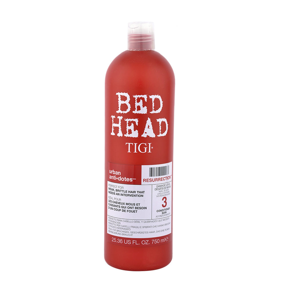 Tigi Bed Head Urban Antidotes Resurrection 3 Conditioner 750ml - balsamo capelli molto rovinati