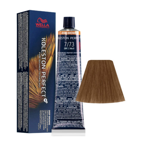 Koleston Perfect Me+ Deep Browns 7/73 Biondo Medio Sabbia Dorato 60ml - colorazione permanente