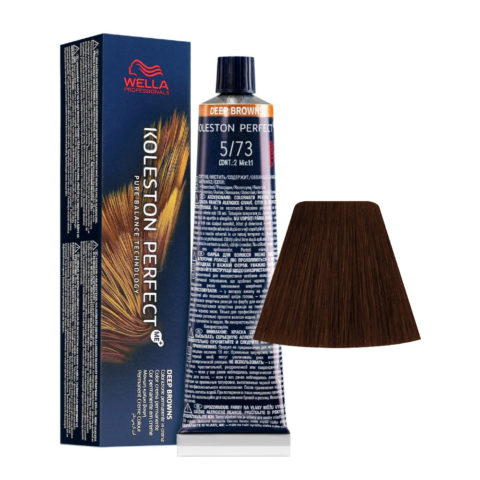 Koleston Perfect Me+ Deep Browns 5/73 Castano Chiaro Sabbia Dorato 60ml - colorazione permanente