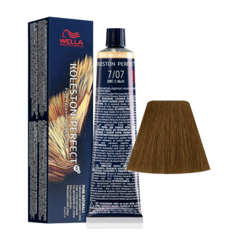 Wella Koleston Perfect Me+ Pure Naturals 7/07 Biondo Medio Naturale Sabbia 60ml - colorazione permanente