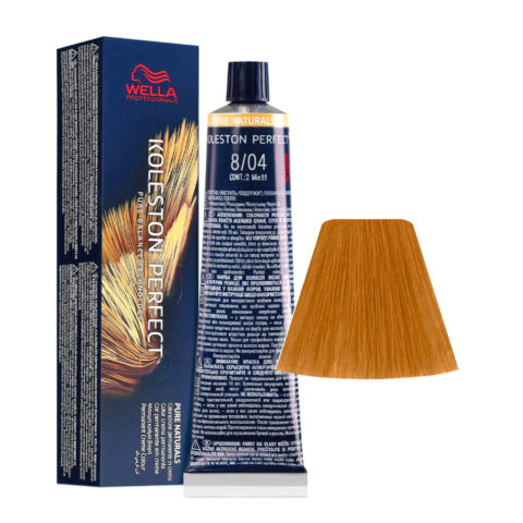 Wella Koleston Perfect Pure Naturals 8/04 Biondo Chiaro Naturale Ramato 60ml  - colorazione permanente