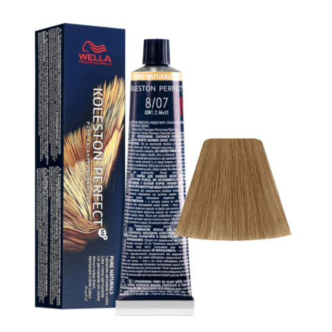 Koleston Perfect Me+ Pure Naturals 8/07 Biondo Chiaro Naturale Sabbia 60ml - colorazione permanente