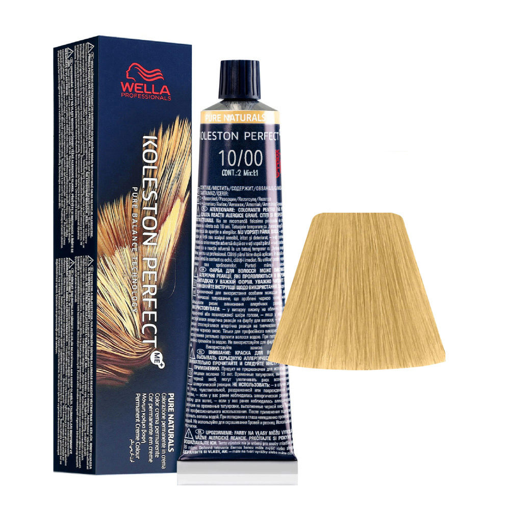 Wella Koleston Perfect Me+ Pure Naturals 10/00 Biondo Platino Naturale 60ml - colorazione permanente