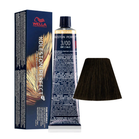 Wella Koleston Perfect Me+ Pure Naturals 3/00 Castano Scuro Naturale 60ml  - colorazione permanente