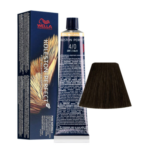 Wella Koleston Perfect Me+ Pure Naturals 4/0 Castano Medio Intenso 60ml - colorazione permanente