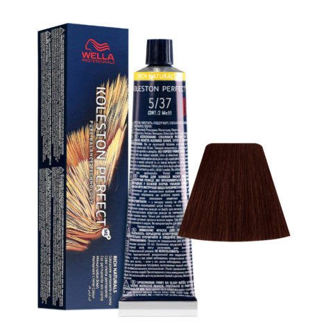 Wella Koleston Perfect Me+ Rich Naturals 5/37 Castano Chiaro Dorato Sabbia 60ml - colorazione permanente