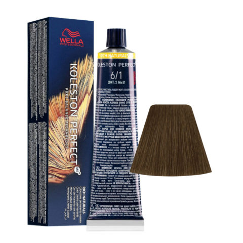 Wella Koleston Perfect Me+ Rich Naturals 6/1 Biondo Scuro Cenere 60ml - colorazione permanente