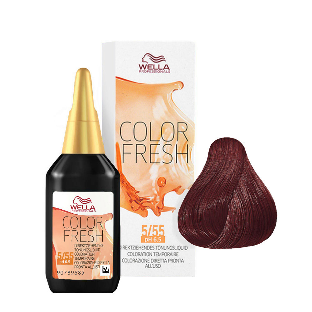 Wella Color Fresh 5/55 Castano Chiaro Mogano Intenso 75ml - riflessante diretto senza ammoniaca