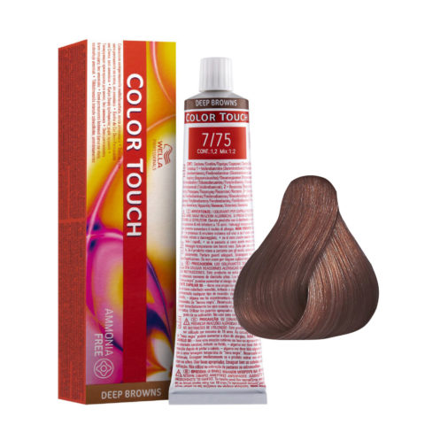 Color Touch Deep Browns 7/75 Biondo Medio Sabbia Mogano 60ml   - colore semipermanente senza ammoniaca