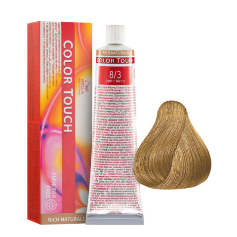 Color Touch Rich Naturals 8/3 Biondo Chiaro Dorato 60ml  - colore semi permanente senza ammoniaca