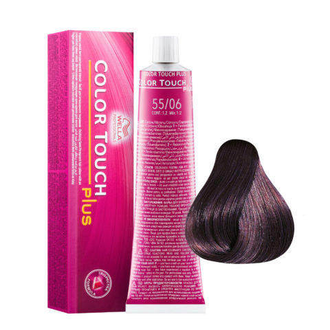 Wella Color Touch Plus 55/06 Castano Chiaro Intenso Naturale Violetto 60ml - colore demi-permanente