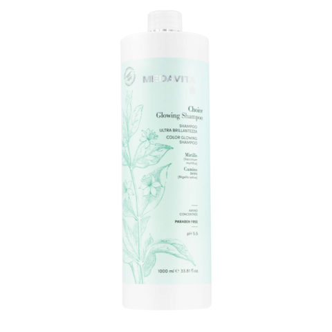Medavita Choice Glowing Shampoo 1000ml -  shampoo ultra brillantezza