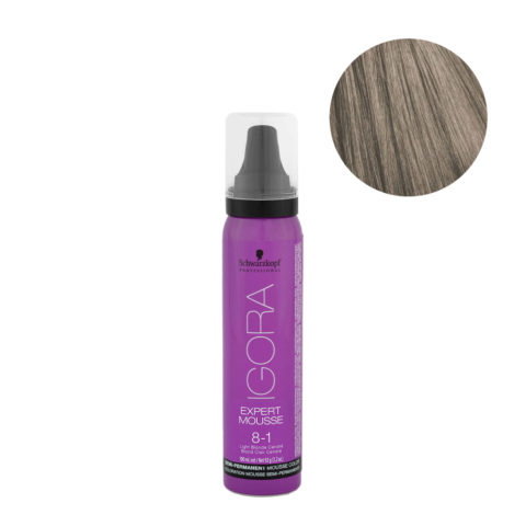 8-1 Biondo Chiaro Cendré Schwarzkopf Igora Expert Mousse 100ml - schiuma colore semipermanente