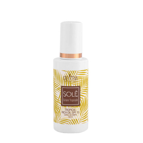 Creattiva Solè Tropical Rich Oil SPF 15  150ml - Olio Protezione Solare