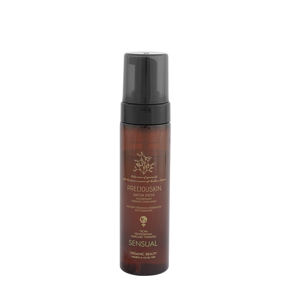 Tecna Preciouskin Sacha Inchi Antioxydant Organic Foam Wash Sensual 200ml - mousse naturale corpo