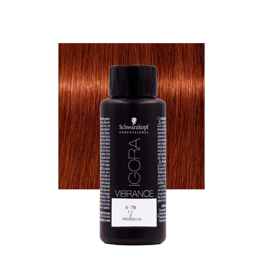 Schwarzkopf Igora Vibrance 6-78 Biondo Scuro Rame Rosso 60ml - colorazione tono su tono