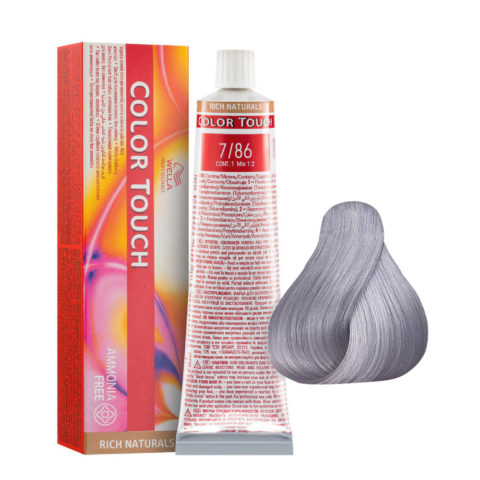 Wella Color Touch Rich Naturals 7/86 Biondo Medio Perla Violetto 60ml - colore semi permanente senza ammoniaca