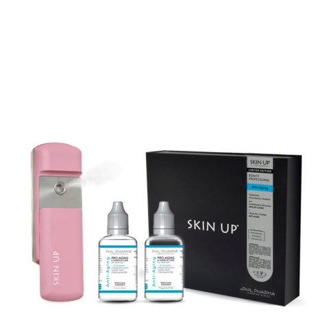Phil Pharma Skin Up Anti-Aging Box Set Rosa - Trattamento Antietà Viso 2x50ml + Nebulizzatore Elettronico