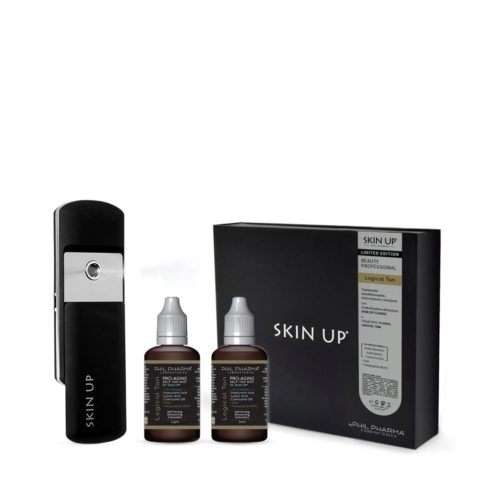 Phil Pharma Skin Up Logical Tan Box Set Nero - Trattamento Autoabbronzante Viso Corpo 2x50ml + Nebulizzatore Elettronico