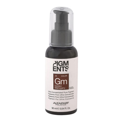 Alfaparf Milano Pigments Gm .35 Golden Mahogany 90ml - pigmento puro mogano dorato