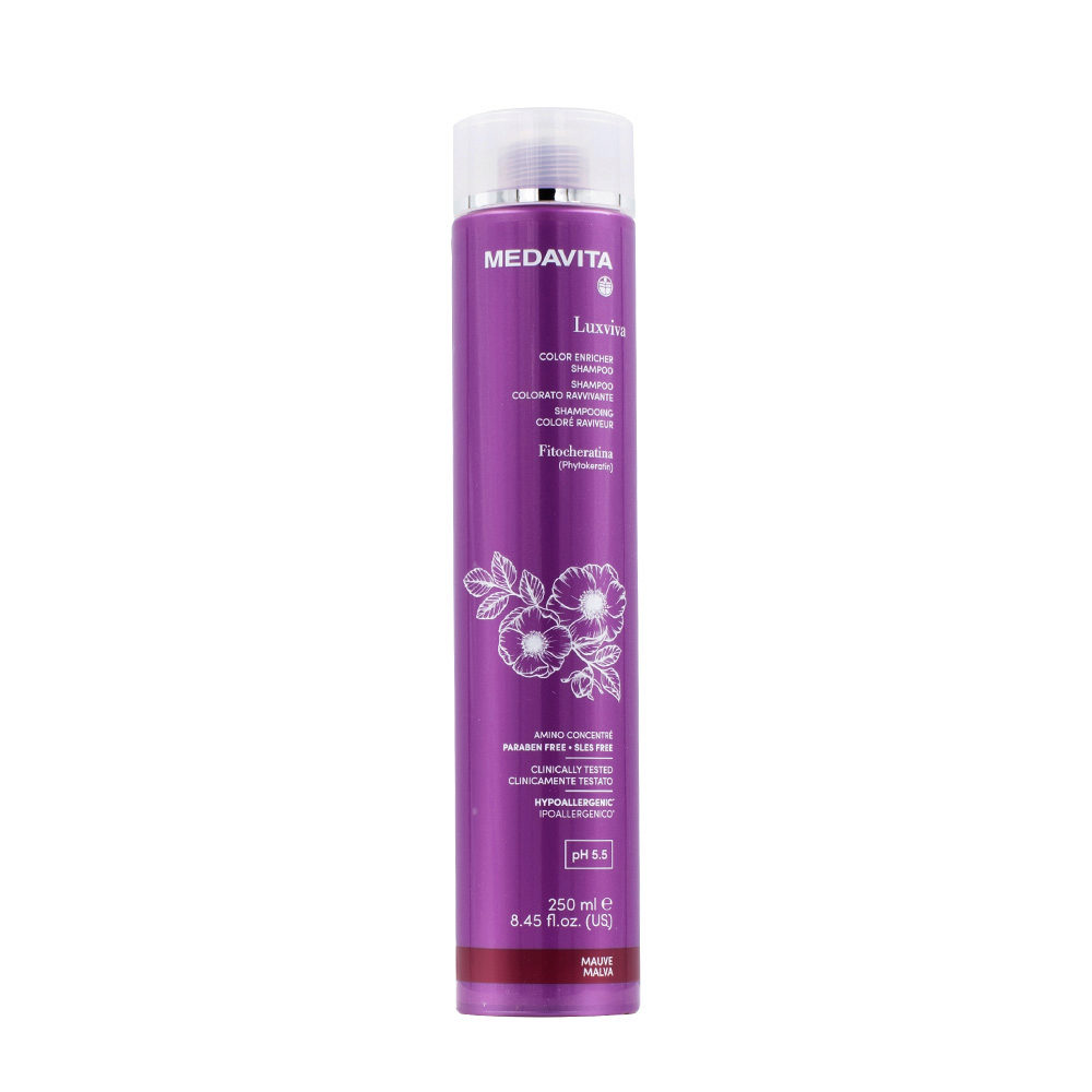 Medavita Luxviva Color Enricher Shampoo Mauve 250ml - shampoo colorato ravvivante