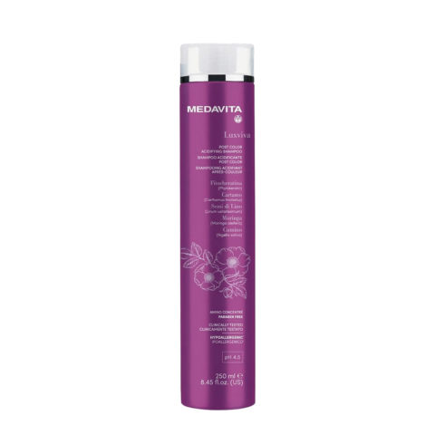 Medavita Luxviva Post Color Acidifying Shampoo 250ml - shampoo per capelli colorati