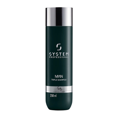 Man Triple Shampoo M1, 250ml - Shampoo Capelli Corpo e barba