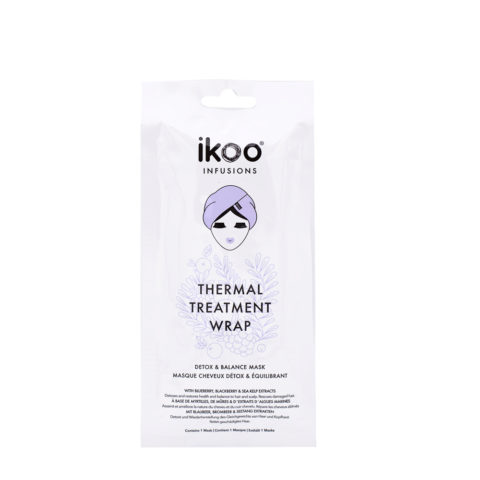 Ikoo Thermal treatment wrap Detox & balance mask 35g - Maschera in tessuto Purificante