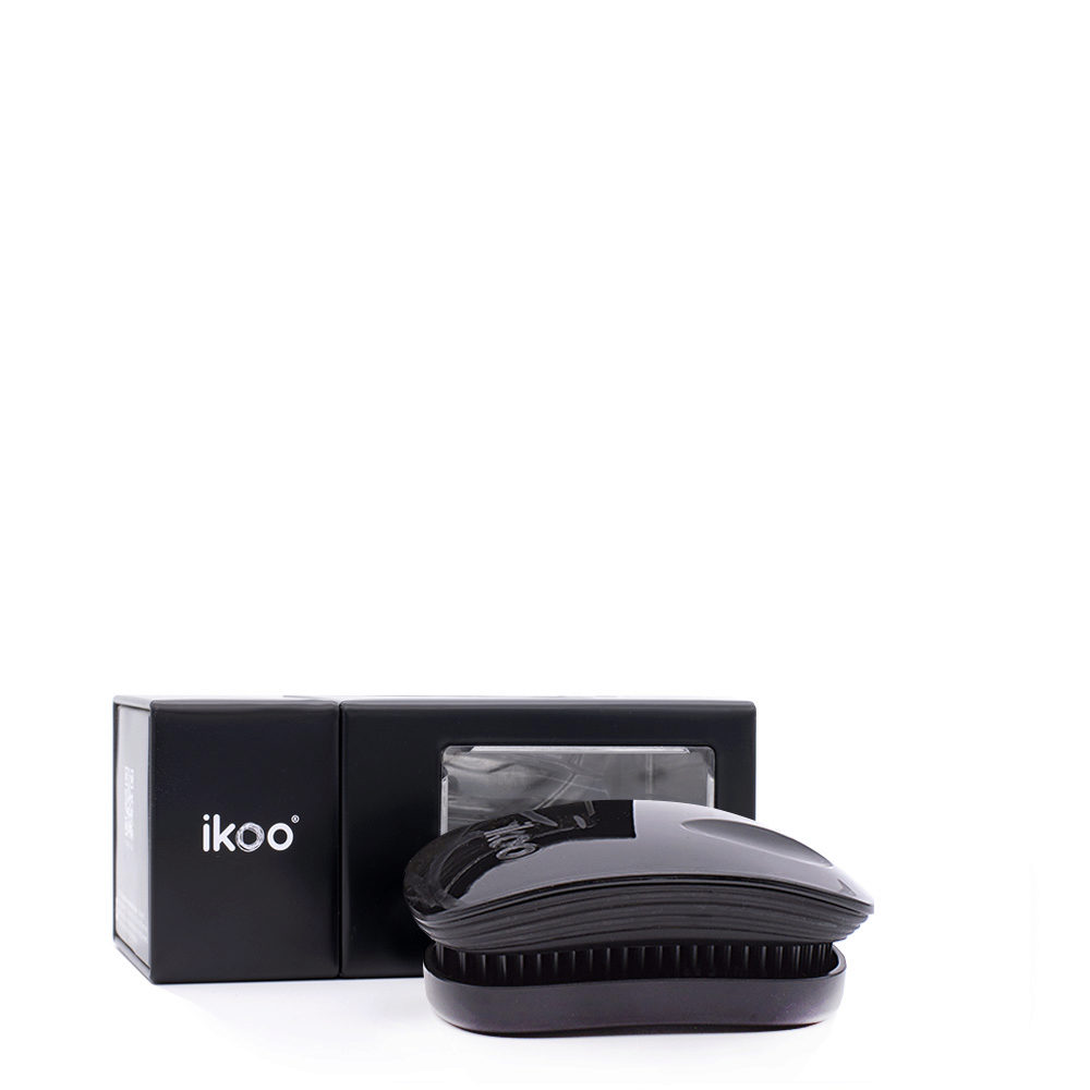 Ikoo Pocket Black Classic - spazzola tascabile districante