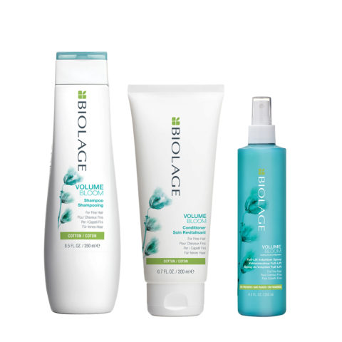 Volumebloom Shampoo 250ml e Conditioner 200ml e Lift Volumizer Spray 250ml - Capelli fini