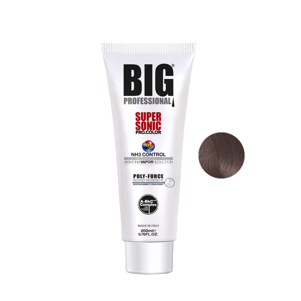 Big Pro Supersonic Pro Color 6.01 Biondo Scuro Naturale Cenere 200ml -  tinta permanente maxi size