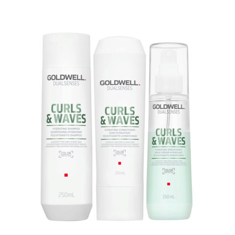 Curls & Waves Shampoo 250ml Balsamo 200ml Spray 150ml Capelli Ricci