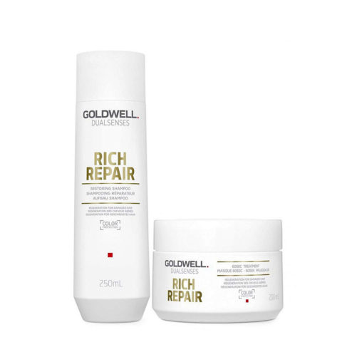 Goldwell Dualsenses Rich Repair Restoring 60Sec Treatment 200ml Shampoo 250ml