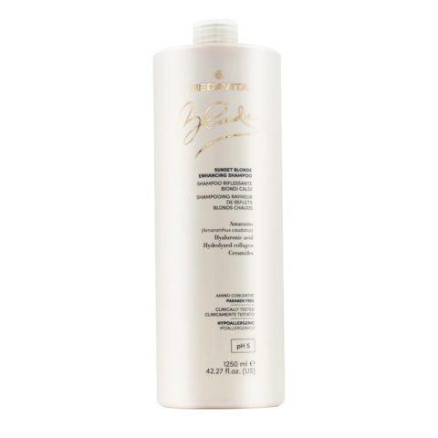 Medavita Blondie Sunset Blonde Enhancing Shampoo 1250ml - shampoo riflessante biondi caldi