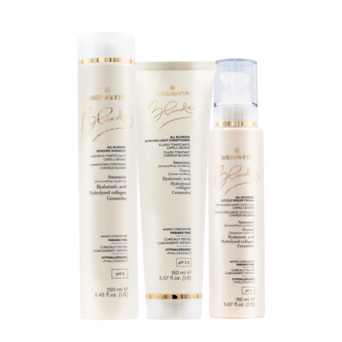 Blondie Shampoo 250ml Maschera 150ml Crema Idratante Capelli grossi 150ml