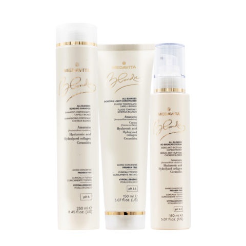 Blondie Shampoo 250ml Maschera 150ml Siero Idratante Antirottura 150ml