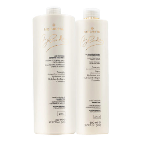 Medavita Blondie Shampoo 1250ml e Balsamo 500ml  tutti i Capelli Biondi