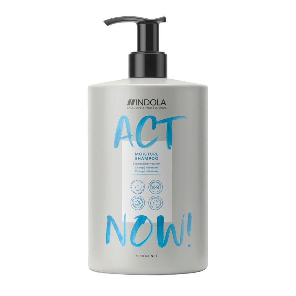 Indola Act Now! Moisture Shampoo 1000ml - shampoo per capelli secchi